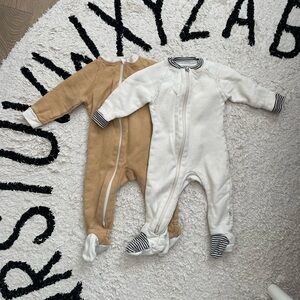 Castleware organic cotton fleece footed sleeper TOG x 2, 6-12 Months